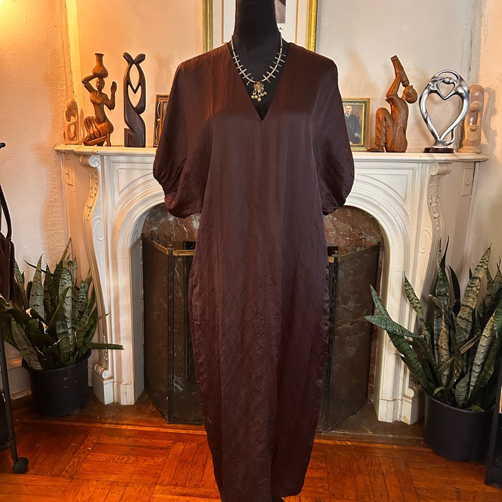 Zara Chocolate Brown Midi Dress